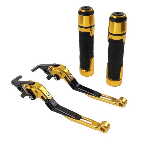 Folding Extendable Brake Clutch Lever Handlebar Grip Kit For Kawasaki ZX6/636R - Bild 8 von 10
