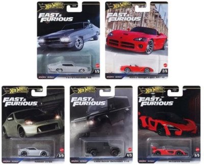Hot Wheels Fast & Furious 5台セット Amazon.com: Hot Wheels Toy Cars 5-Pack, Set of 5 Fast