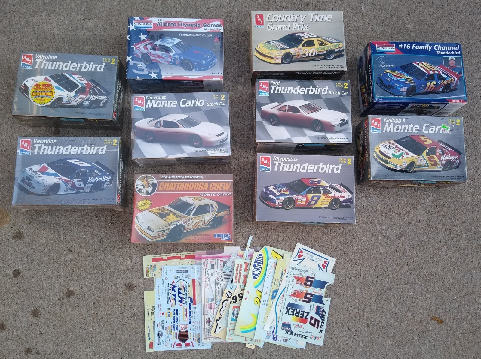Lot Of 10 NASCAR Model Kits and Decal Lot eBay