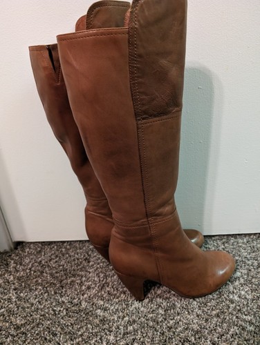 Miz Mooz Flynn Tall Shaft Tan Leather Boots Size 6.5 - 第 5/17 張圖片