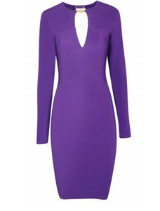 purple bandage dress