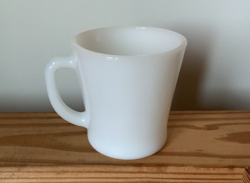 Vintage Fire King Coffee Cup Mug Anchor Hocking Milk Glass D Handle White USA - Picture 1 of 12