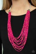 Paparazzi PEACEFULLY PACIFIC multi SEED BEAD necklace