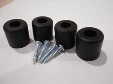 Rubber Feet Set, MED TALL, 1" X 1"-4 Pc Heavy Duty w/Zinc Plated Mounting Screws