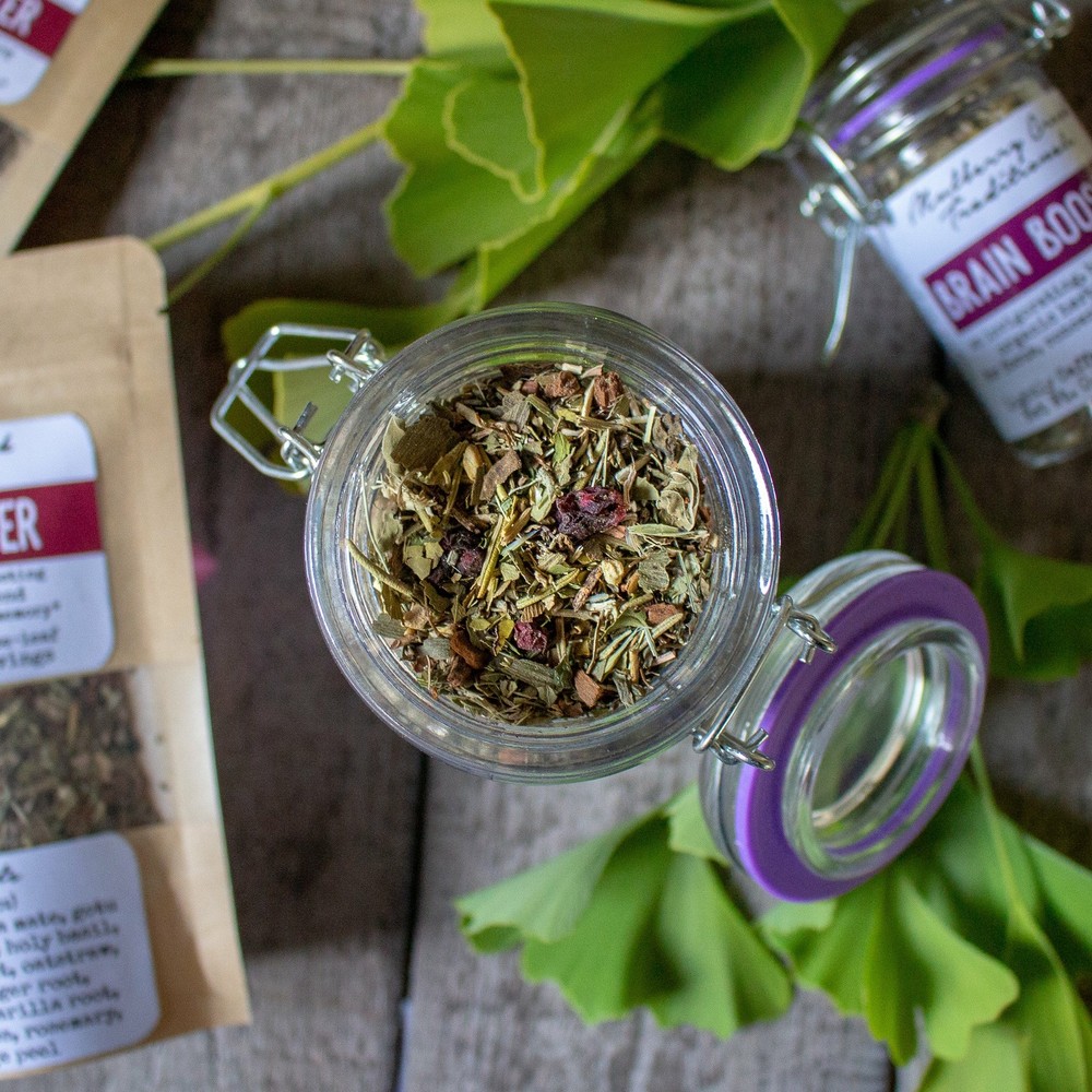 Brain Booster - Organic Herbal Tea for Improved Focus, Concentration, and Memory