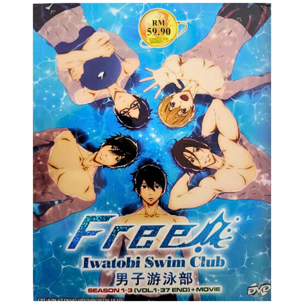 Anime DVD FREE! Iwatobi Swim Club Complete Season 1+2+3 (1-37)+