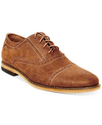Steve Madden Men\'s Brown Leather Cap-Toe Oxfords Steve Madden Men main image 3