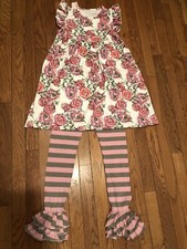 Girls Size 12-14 Boutique Ruffle Set