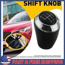 Black Chrome 6 Speed Knob Shift For Mazda 3 5 6 2009-2015 Cc30-46-030c Us