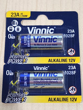 2 pack VINNIC 23A A23 12v Alkaline Battery MN21 MN23 23AE GP23 23A L1028F