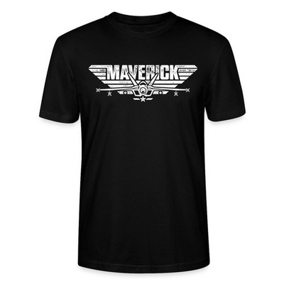 Top Gun Maverick Kampfjet Logo Unisex Bio T-Shirt