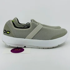 OOFOS Women's OOmg Low Mesh Slip On Comfort Recovery Shoes White/Gray Size 8