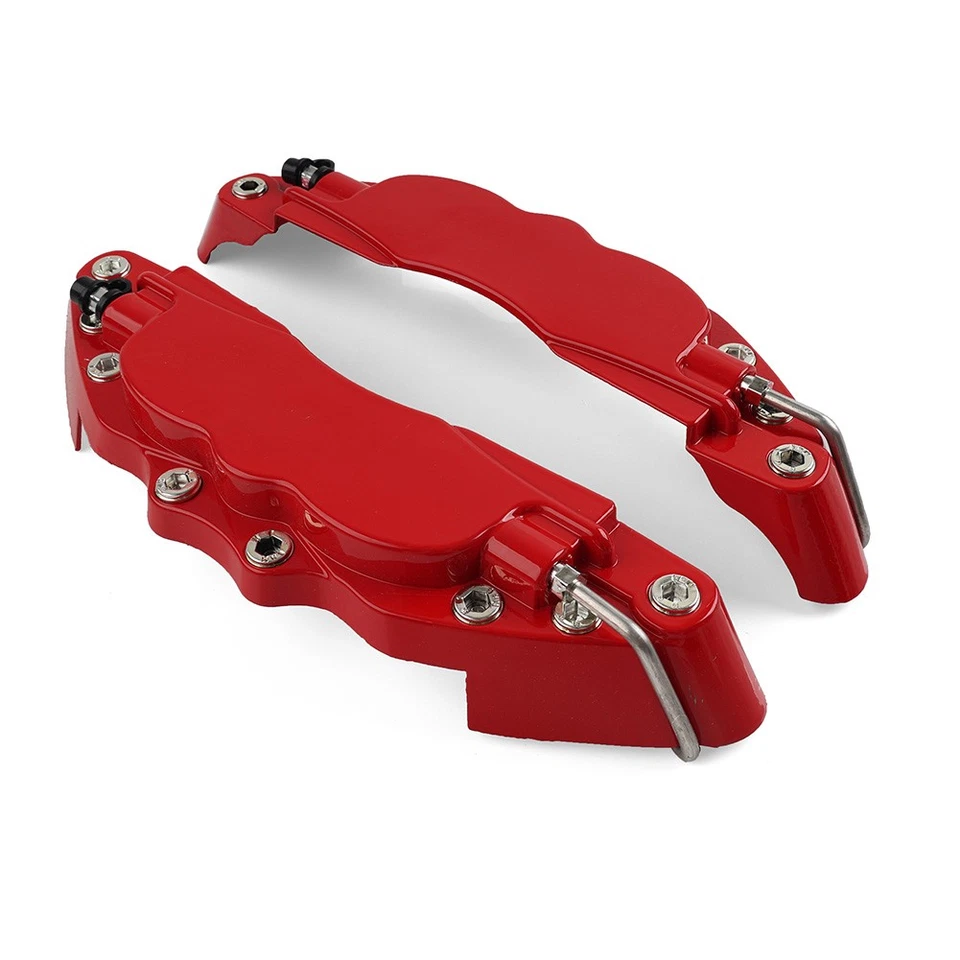 2x Universal Medium Size Metal Style Car Auto Disc Brake Caliper Covers Set Kit Foto 4 de 4
