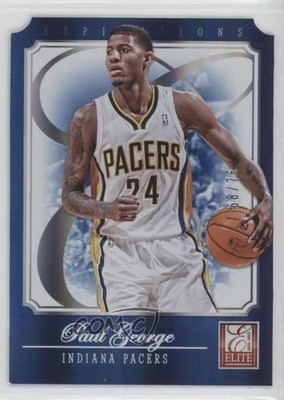 2012-13 Panini Elite Aspirations Blue Die-Cut 68/76 Paul George #14 6l7