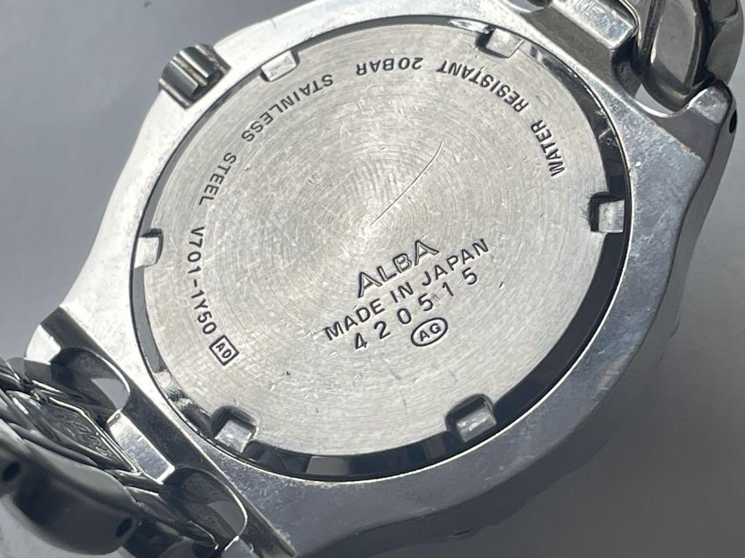 SEIKO ALBA Sefaire V701-TY50 Mens Quartz Scuba Diver 200M