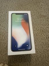 Apple iPhone X Retail BOX ONLY Silver 64GB Mint Condition