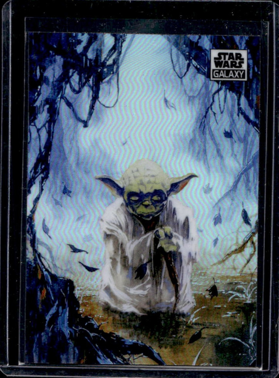 2021 Topps Chrome Star Wars Galaxy Yoda on Dagobah Refractor #44