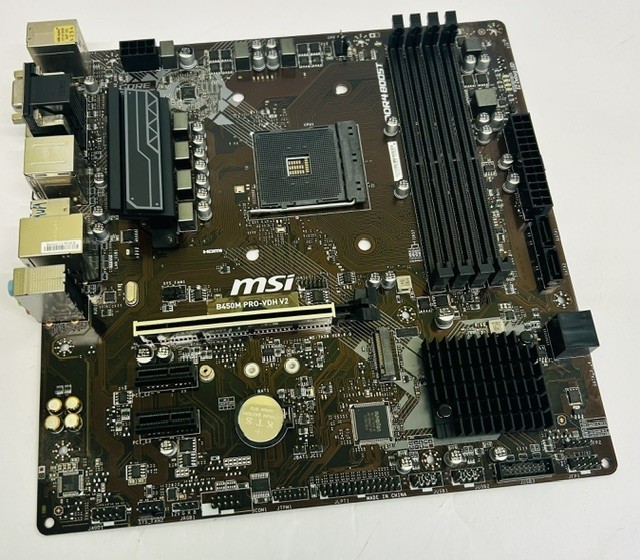 MSI B450M PRO-VDH V2 MS-7A38 VER:6.0 Socket AM4 DDR4 AMD Motherboard - No I/O