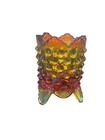 Fenton Glass Amberina Hobnail Footed Toothpick Holder Vintage