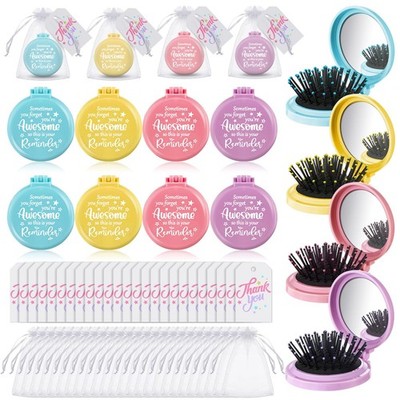 24 Pcs Christmas Employee Appreciation Gifts Bulk Folding Travel Brushes Stoc...