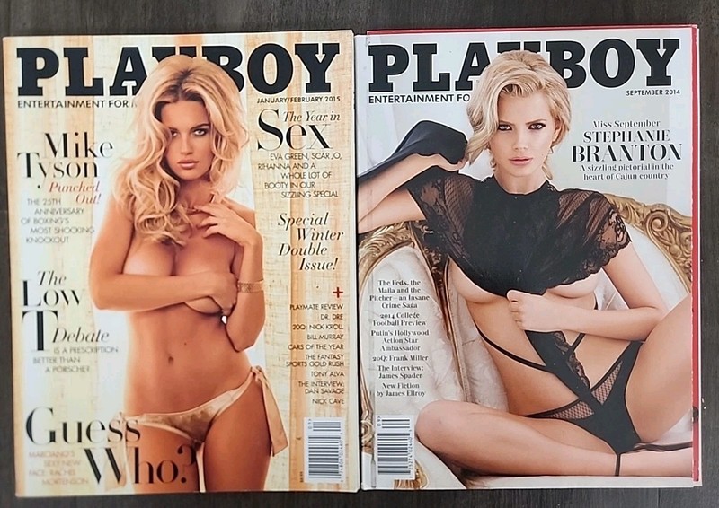 Playboy Magazine September 2014 STEPHANIE BRANTON  January 2015 RACHEL MORTENSON