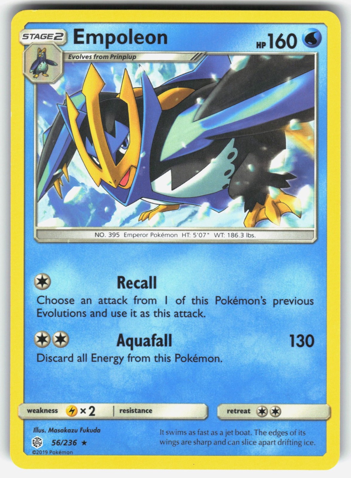 Empoleon 56/236 Rare SM - Cosmic Eclipse Pokemon EN Near Mint