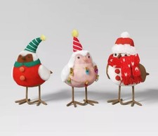 Set of 3 Birds 2023 Target Mini Featherly Friends Wondershop Christmas Birds