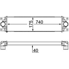 Ladeluftkühler MAHLE CI 19 000S für Opel Renault Movano A Master II
