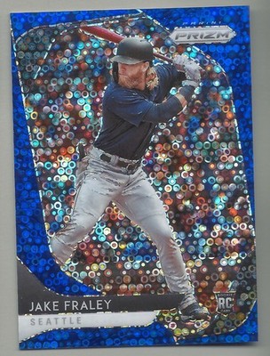 ks 2020 Panini Prizm Jake Fraley #19 Blue Donut Circles 54/199 RC Mariners
