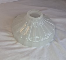Vintage White Ribbed Milk Glass Sheffield Light Shade Antique Art Deco 7 1/2