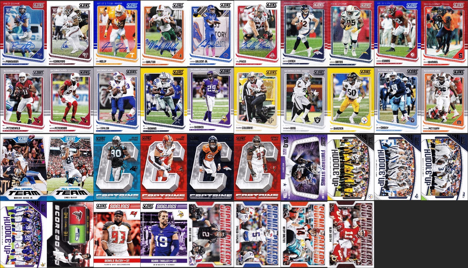2018 Score Football INSERT CARDS Pick Your Player(s) See Description