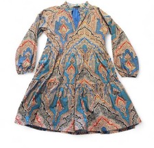 J.Crew A-line poplin dress in Ratti® Mediterranean paisley print Size: XS