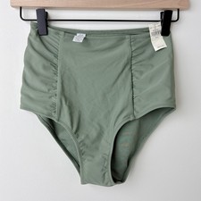 Bikini Aerie vita alta fondo S verde oliva nuovo con etichette copertura completa 1756-1373/331