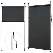 120*270cm Markise Senkrechtmarkise Außen Klemmmarkise Balkon Vertikal Außenrollo