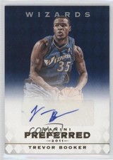 2011-12 Panini Preferred Blue 7/49 Trevor Booker #296 Auto 0c3