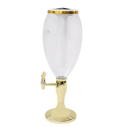 5L Beer Tower Beverage Dispenser Cold Beer Drink Juice w/LED Lights Party Bar