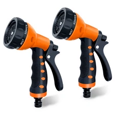 Heavy-Duty Garden Hose Nozzle - 8 Spray Patterns for Cleaning, Irrigation