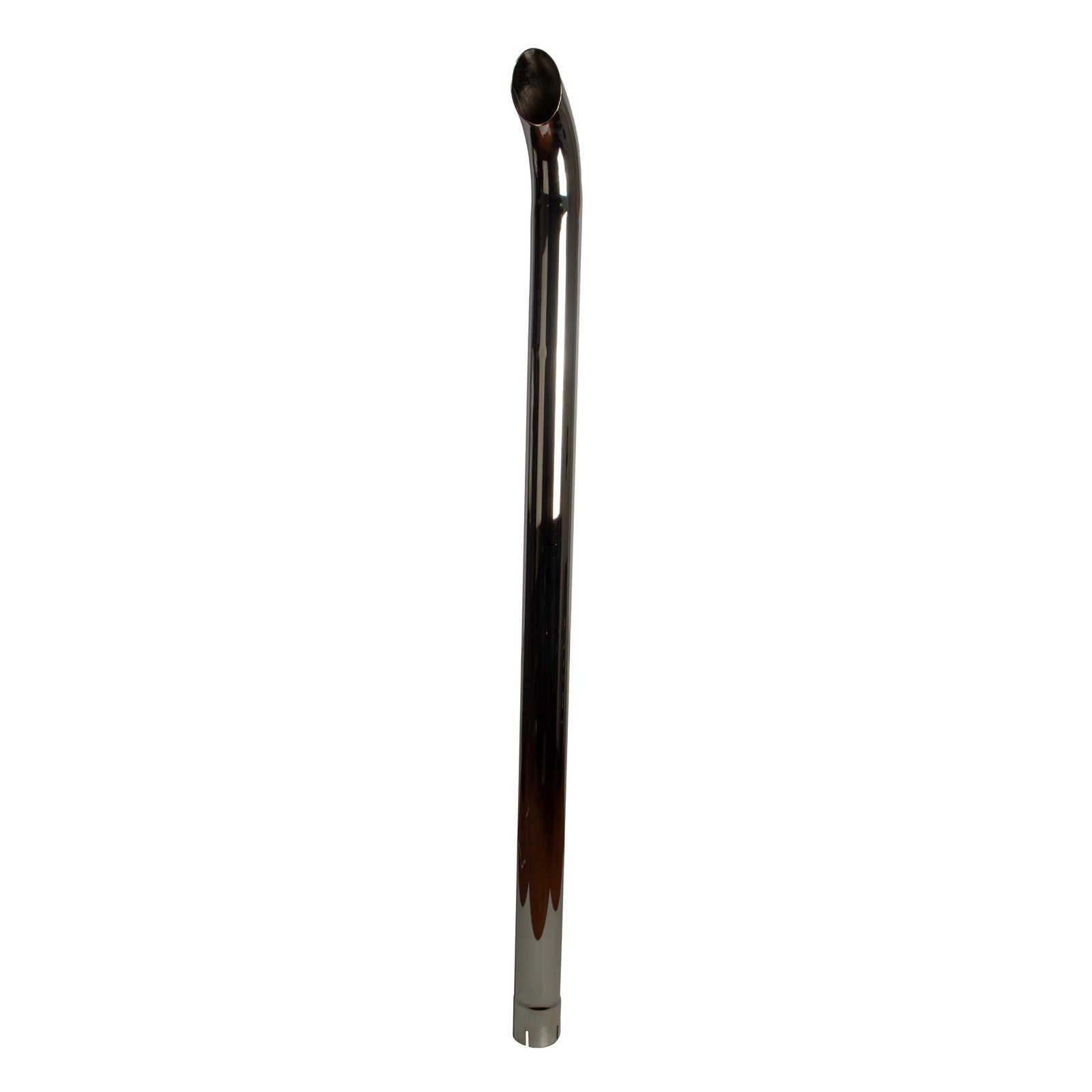 Universal Exhaust Stack Bended End Pipe Curved Chrome 3