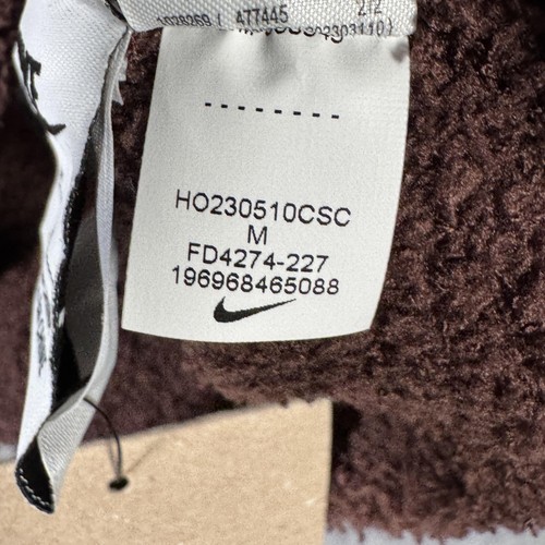 Nike Sports Bra Womens Medium Brown FD4274-227 Swoosh Fuzzy Cozy Boucle Phoenix - Picture 5 of 7