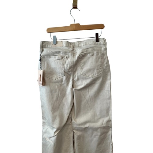 NYDJ Teresa Wide Leg Denim Jeans Cream 8 - Picture 7 of 10