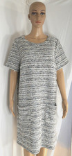 Ann Taylor Loft Gray Multi Color Tweed Short Sleeve Shift Dress Women's XL NEW