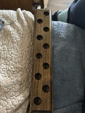 10-Hole Hard Wood Custom Stand For Marbles/Orbs Rustic Wood Marbles Not Included