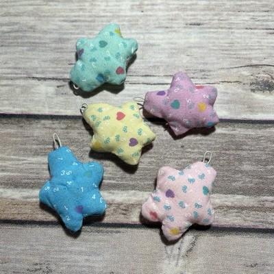 Vintage Tyco Quints 5 Baby Dolls Babies Multi Heart Star Pillow Stuffie Plush