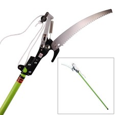 3m Telescopic Garden Lopper Extendable Tree Pruner c/w High Branch Cutting Saw