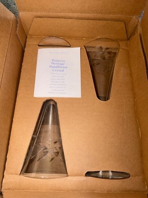 2 Princess House Heritage Handblown Crystal 10'' Toasting Flutes, #431