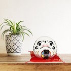 1pc Cartoon Daruma Shaped Money Box Exquisite Coin Storage Jar for Home Decor