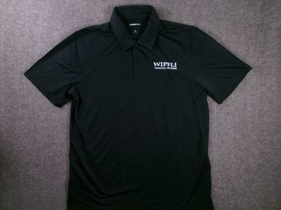 Sport Tek Polo Mens XL Black WIPFLi Financial Advisors Performance Embroidered