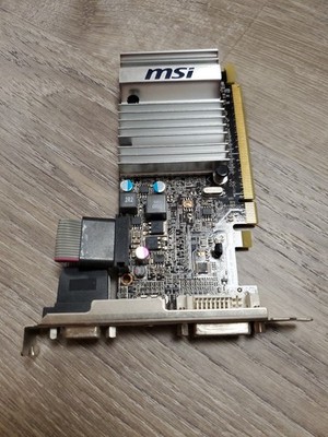 MSI PCI-E Graphics Card   VGA / DVI / HDMI   Passive Cooling   Tested Working