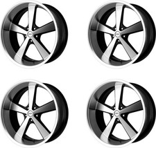 Set 4 20 American Racing Vintage Vn701 Nova 20x8.5 5x5 0mm Black Machine Wheels Set 4 20 American Racing Vintage Vn701 Nova 20x8.5 5x5 0mm Black Machine Wheels