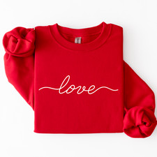 Love Heart Sweatshirt Valentine's Day Sweatshirt Women's Sweatshirt